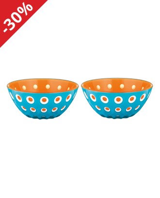Set 2 boluri din acril, albastru-portocaliu, 12.5 cm, colectia Le Murrine - GUZZINI